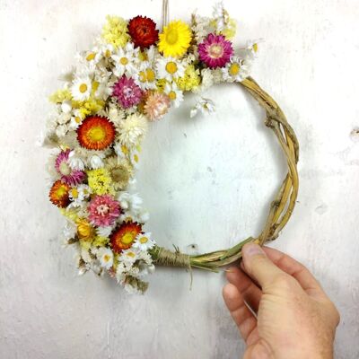 "Radiant" dried flower crown