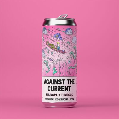 Counter Culture - Rhubarb + Hibiscus Organic Kombucha Soda