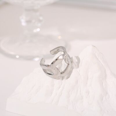 Anello in argento a maglia larga
