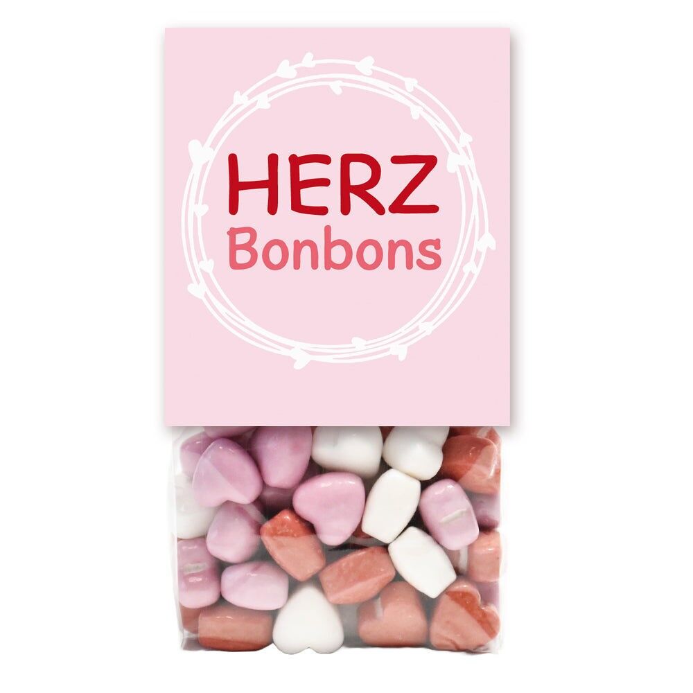 Heart candy - sweet bag with sugar hearts
