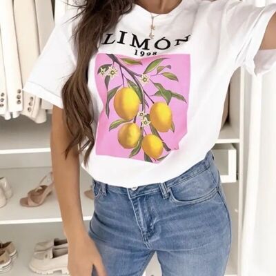 Camiseta oversize estampada para mujer - 2206-30