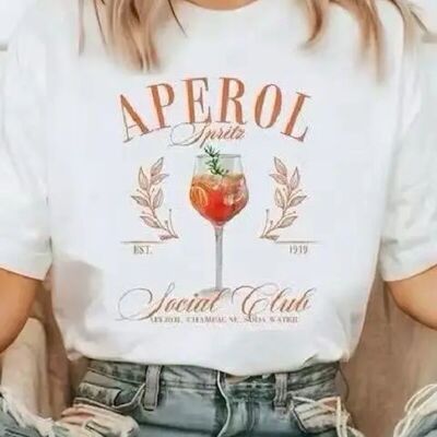 Camiseta oversize estampada para mujer - 2206-49