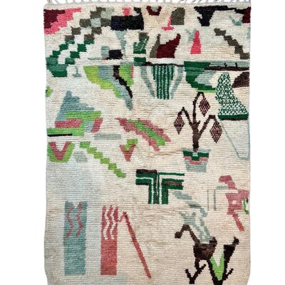 Tapis Boujad OLIVE BLUSH | 225 x 150 cm