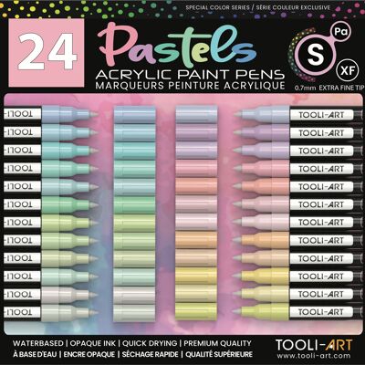 TOOLI Acrylic Marker Set Pastel 24 colors EF 07mm