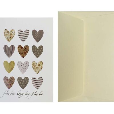Postcard 12 hearts