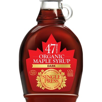 DARK SINGLE PRESS Organic Maple Syrup Canada Grade A, robust-250g
