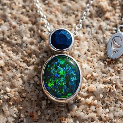 Opal & Sapphire Necklace