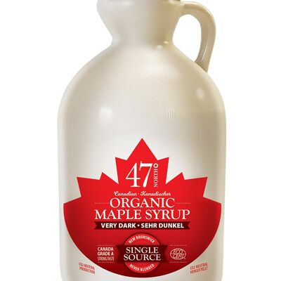 VERY DARK SINGLE SOURCE Organic Maple Syrup Canada Grade A, strong-1330g