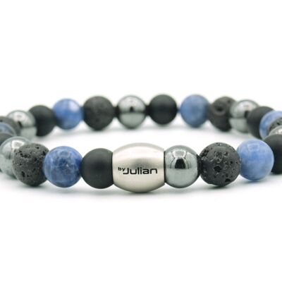 Bracelet Nane mix blue and black