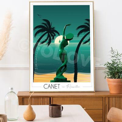 Poster Canet en Roussillon 30x42 cm • Poster di viaggio