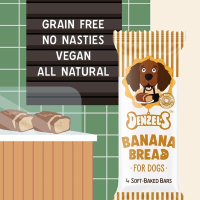 Banana Bread Soft-Baked Bars for Dogs 60g (Case of 10)