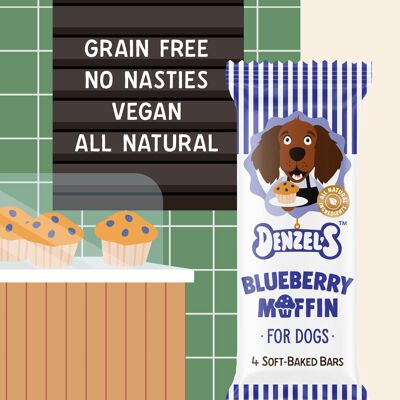 Blueberry Muffin Soft-Baked Bars for Dogs 60g (Case of 10)