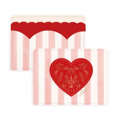 Pink Stripes - Card holder