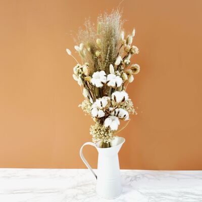 Bouquet de fleurs séchées avec coton "Boho Love"