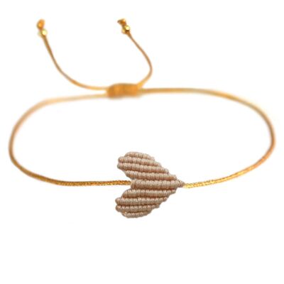 Bracciale cuore beige