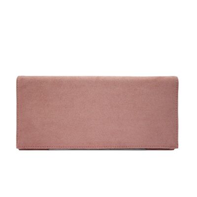 Sac enveloppe chromé rose poudré