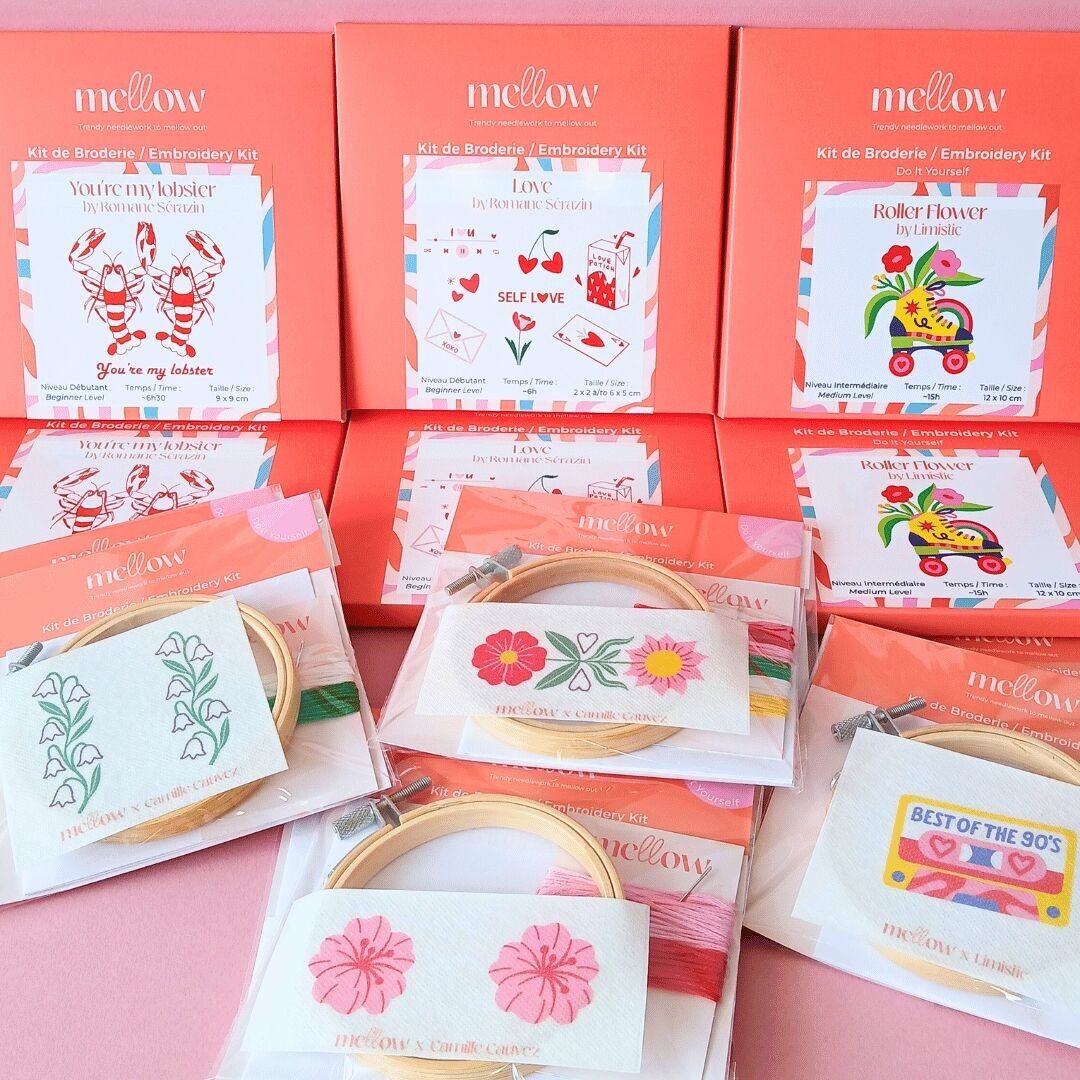 Pack Découverte 14 kits de broderie DIY pour Concept Store