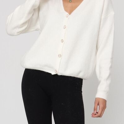 V-Neck Button-Down Vest – Relaxed Fit and Soft Finishes