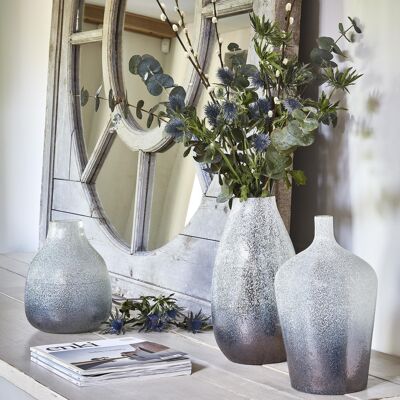 Jarrón Verre Snowdrop Frosted (alto 32 cm ancho 18 cm)
