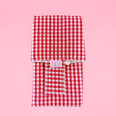 Reusable sandwich packaging - small gingham