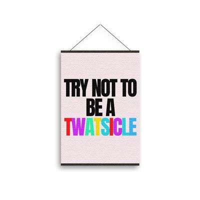 Twatsicle - Canvas Art-A3