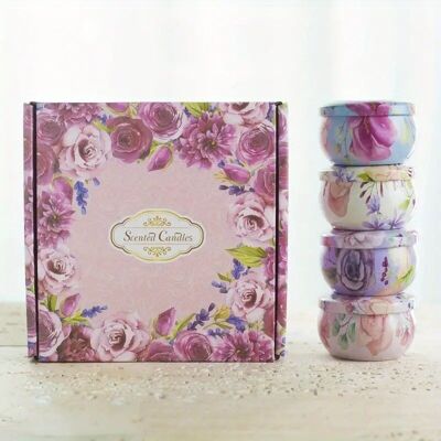 Scented Candles Gift Set – 4 Pack, Natural Soy, Long-Lasting & Aromatic