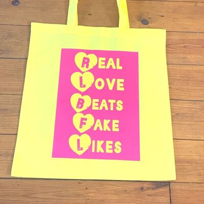 Real•Love•Fake- Tote Bag
