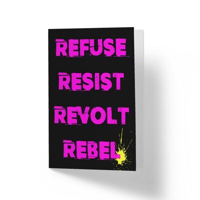 Revolt Rebel - Greetings Card