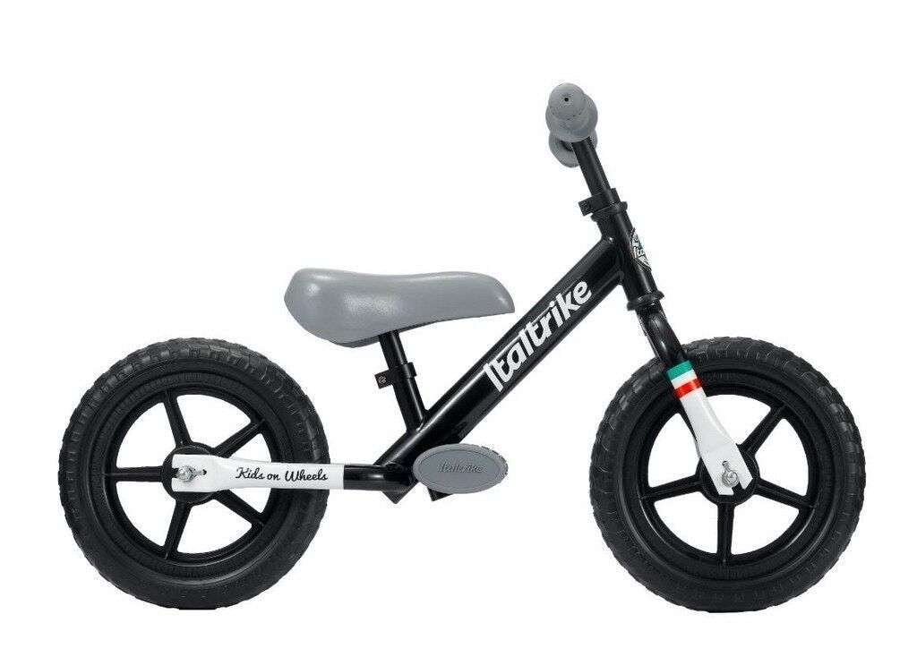 Pista - Bicicletta senza pedali in acciaio - Ruote EVA 12" - Nera - 2/5 anni