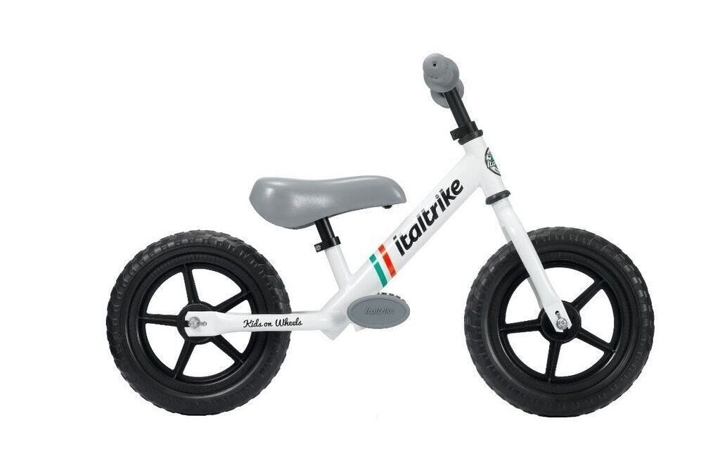 Pista - Bici senza pedali in acciaio - Ruote EVA 12" - Bianco - 2/5 anni