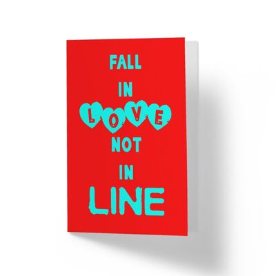Fall In Love - Greetings Card