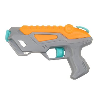 Pistolet à Eau Enfant Modèle Galactique Longueur 22 cm Gris Orange et Vert pour Jeux de Plein Air et Batailles Aquatiques