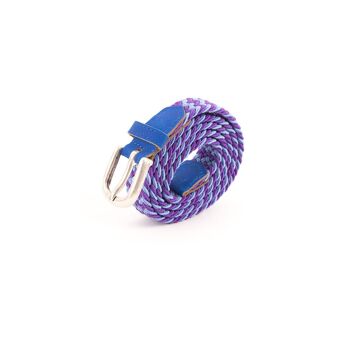 Ceinture tressee femme violet bleu