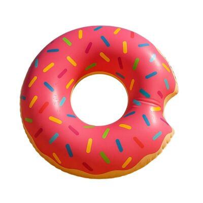 Giant Inflatable Donut Float 105cm Multicolor for Kids and Adults Pool or Beach
