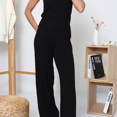 Tank Top & Mesh Pants Set – Minimalist Comfort & Lounge Feel