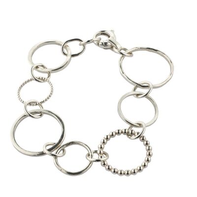 Bracelet créole artisanal en argent – Ajustable et écologique