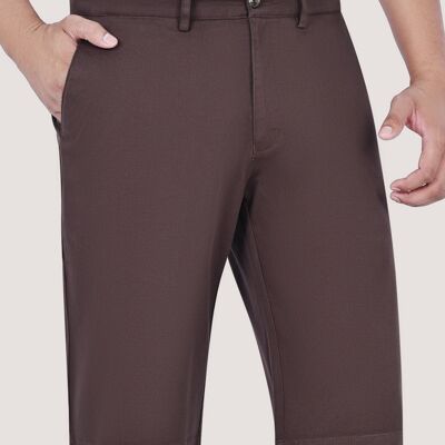 Comfort Fit Chocolate Denim Shorts