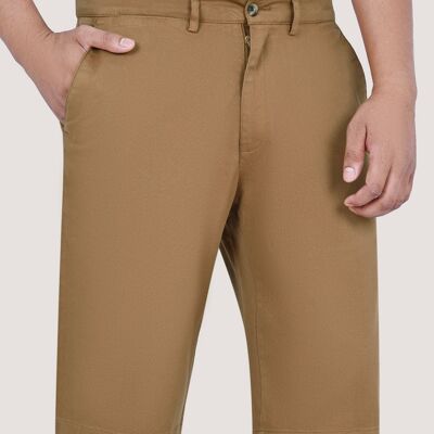 Pantaloncini in denim comfort fit color ruggine