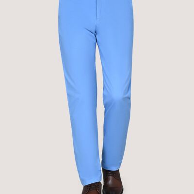 Pantalon chino confort bleu ciel