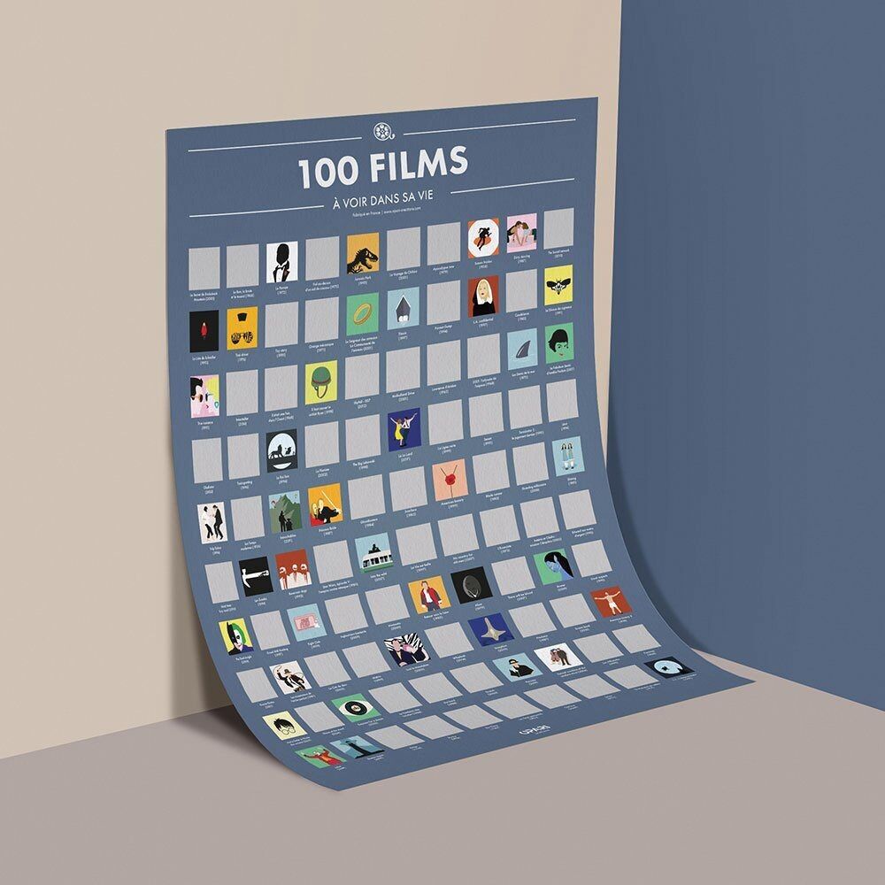 Scratch Poster 100 Movies to See in Your Lifetime