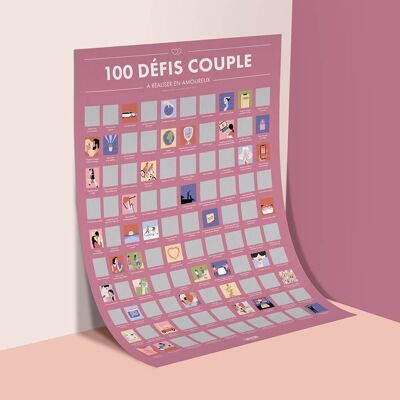 Scratch Poster 100 Couple Challenges to Do as a Couple