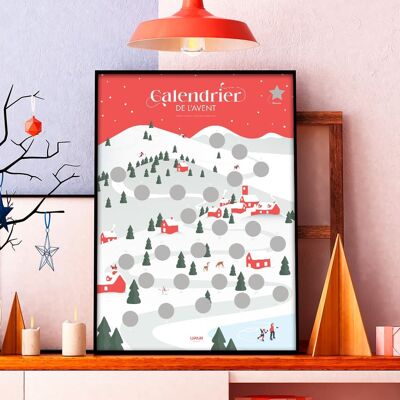 Calendario dell'Avvento da grattare per la famiglia