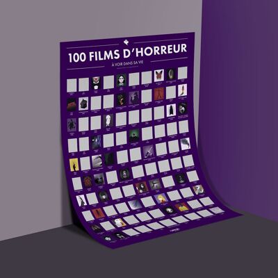 Scratch-Off Poster: 100 Horror Movies to See in Your Lifetime