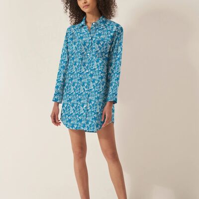Camisón de algodón orgánico para mujer Tiger & Florals