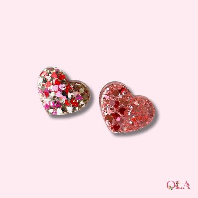 Pretty heart duo pin