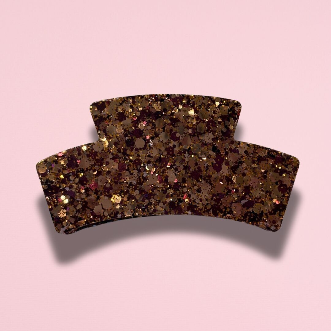 Fermaglio per capelli - Borgogna e oro rosa