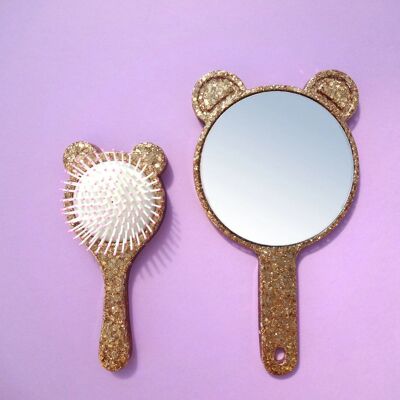 Children's Brush & Mirror Duo • Golden Bear