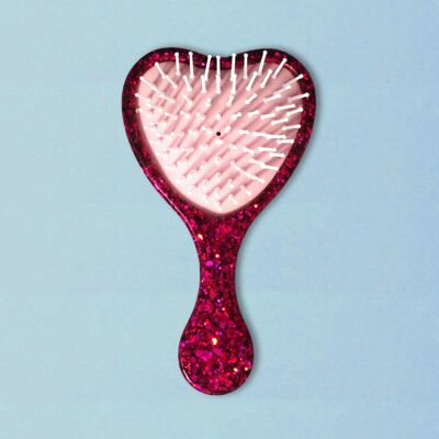 Heart Brush • Fushia Pink