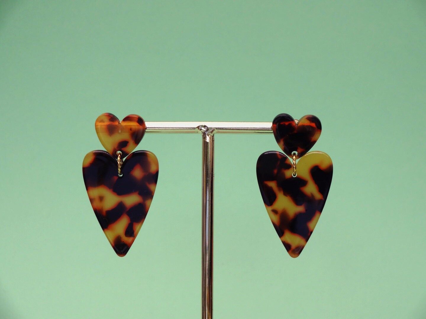 BO Double cœur • Ecaille de tortue