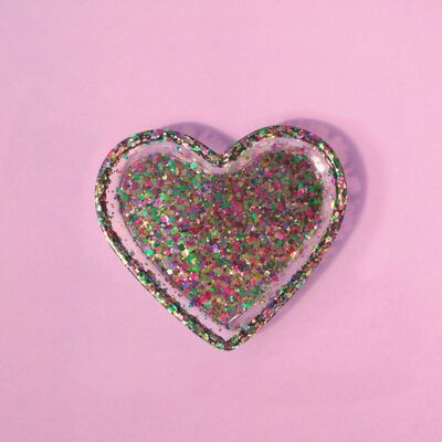 Heart-shaped bowl • Confetti green
